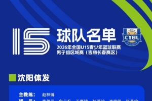 全国U15青少年篮球联赛男子组区域赛即将拉开帷幕 参赛名单正式公布