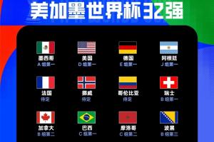 世界杯16强球队已产生：科特迪瓦小组第二晋级，厄瓜多尔小组第三出线